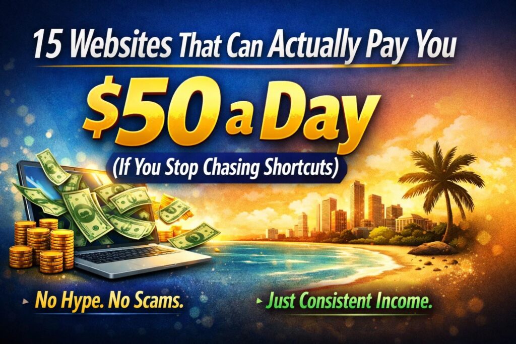 make $50 a day online using legit websites