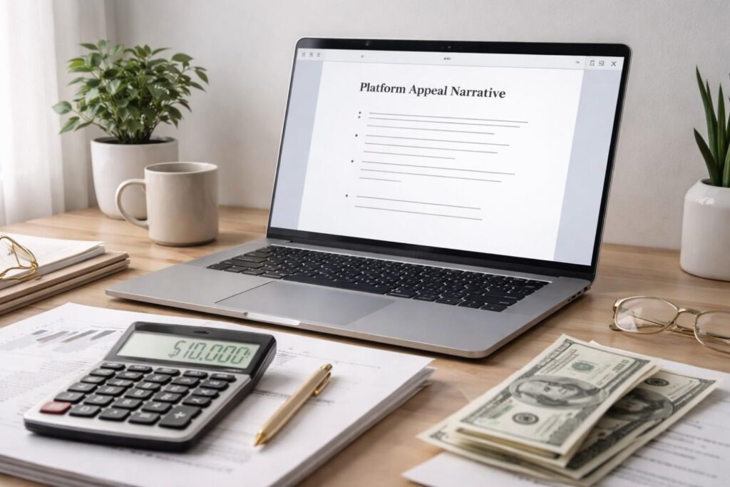 $10,000/Month for 45 Minutes of Writing platform appeal narrative example