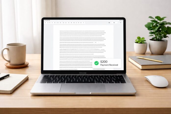 700-word article showing how to make money writing through internal documentation