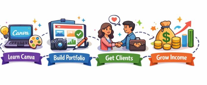 Earn money with Canva by building a real online income step by step