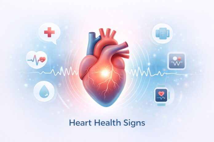 heart-health-signs-glowing-medical-illustration(1) heart health signs illustrated with glowing human heart and signal waves