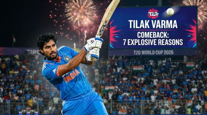 Tilak Varma explosive comeback shakes Team India ahead of T20 World Cup 2026